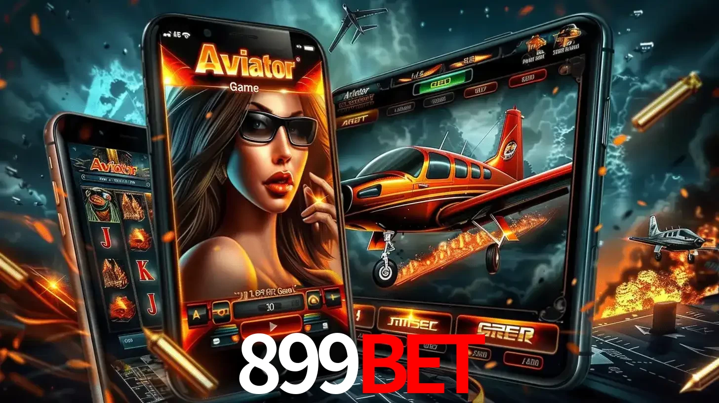 O popular jogo de apostas Aviator exibido em vários celulares e tablets, mostrando a interface emocionante e a ação de voo disponíveis para jogar agora no 899bet.